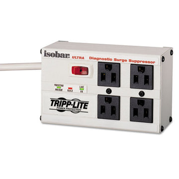 Tripp Lite Isobar Surge Protector, 4 Outlets, 6 Ft Cord, 3330 Joules, Metal Housing freeshipping - TVN Wholesale